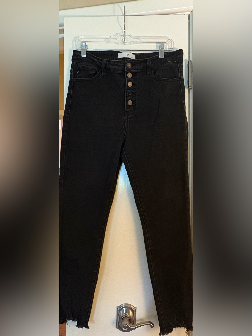 Kancan Black High-Rise Button-Fly Jeans